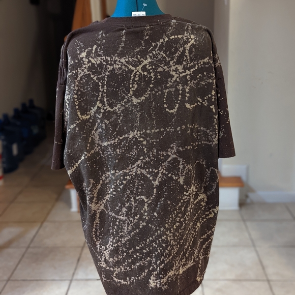 Artisan Handmade bleach tie Dye casual T shirt oversized XXL Unisex - Picture 2 of 2